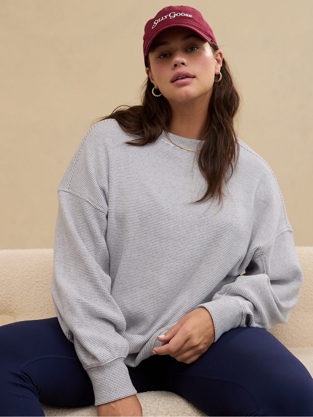 Aerie Getaway Waffle Sweatshirt